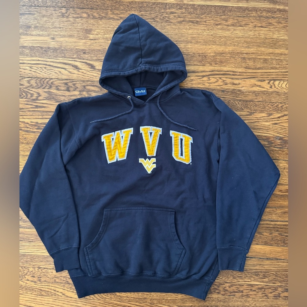 WEST VIRGINIA MOUNTAINEERS VINTAGE (OVB) WVU Black Hoodie Sweater Embroidered